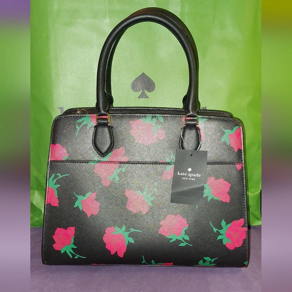 Kate Spade Rose Toss Printed Medium Satchel🌹